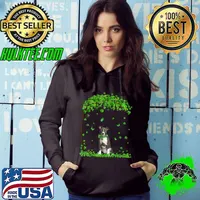 Blue Nose Pitbull St Patricks Day Lover Irish Shamrock Tree Dog T-Shirt Hoodie