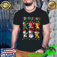 Christmas Squad Santa Dabbing Elf Family Matching Pajamas T-Shirt