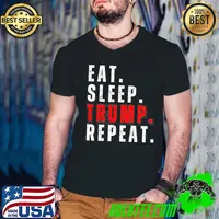 Eat sleep Trump repeat for president Trump 2024 reelection classic s Guys V Neck