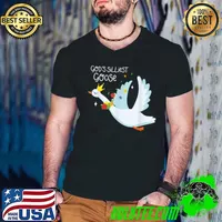 God's Silliest Goose God's Silliest Goose Duck Queen Flowers T-Shirt