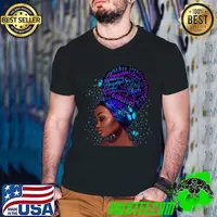 I Am Black Woman Black History Month Educated Black Girl Butterflies T-Shirt Guys V Neck