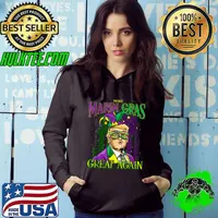Make Mardi Gras Great American Flag Trump President Costume T-Shirt Hoodie