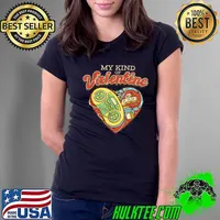 My kind of valentine heart gamer video game retro T-Shirt Ladies Tee