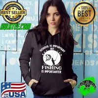 School is important but fishing is importanter stars moon fishing T-Shirt Hoodie