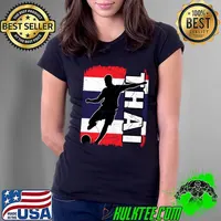 Thailand Soccer Team Thai Flag Jersey Football Fans T-Shirt Ladies Tee