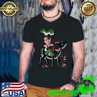 Vietnamese folk art painting little boy sitting on the back of a buffalo T-Shirt