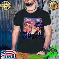 Wednesday christmas fanart enid and wednesday classic shirt
