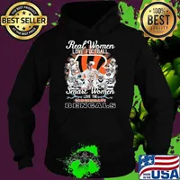 Real women love football smart women love the Cincinnati Bengals signatures s Hoodie