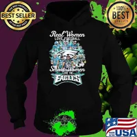 Real women love football smart women love the Eagles signatures s Hoodie
