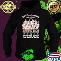 25th anniversary 1998 2023 Diamond Backs thank you for the memories signatures s Hoodie