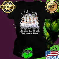 30th anniversary 1993 2023 Colorado Rockies thank you for the memories signatures s Ladies tee