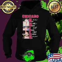 Chicago Bulls Lonzo Ball Nikola Vucevic Zach Lavine Demar Darnell Derozan Alex Caruso signatures s Hoodie