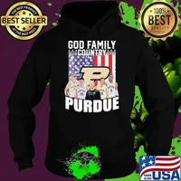 God family country Purdue America flag s Hoodie