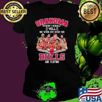 Grandma doesn't usually yell but when she does her Bulls are playing signatures s Ladies tee