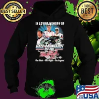In loving memory of Dale Earnhardt 1951-2001 the man the myth the legend signature s Hoodie