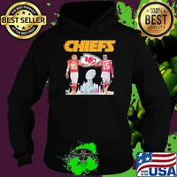 Kansas city Chiefs Jones 95 Mahomes 15 LVII super Bowl signatures s Hoodie