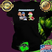 Melanin Apparels- Christmas Daaaamn Grinch s Ladies tee