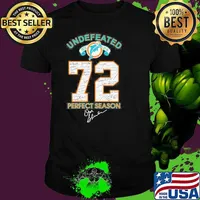 Miami Dolphins Undefeated 1972 17-0 72 perfect season signature shirt