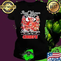 Real women love football smart women love the Chiefs signatures s Ladies tee