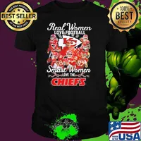 Real women love football smart women love the Chiefs signatures shirt