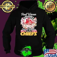 Real women love football smart women love the Chiefs signatures sport s Hoodie