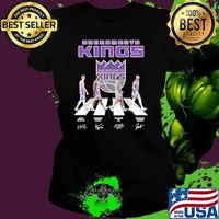 Sacramento Kings Walking Abbey Road Kevin Huerter signatures s Ladies tee