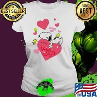 Snoopy love happy Valentine's day woodstock s Ladies tee