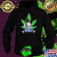 Son Goku weed cartoon s Hoodie