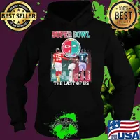 Super Bowl Kansas city Chiefs Philadephia Eagles the last of us Mahomes and Hurts signatures s Hoodie