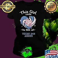 This girl loves her Texas A&M Aggies heart diamond s Ladies tee