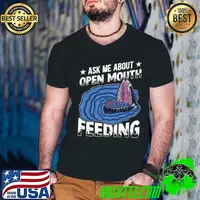 Ask Me About Open Mouth Feeding Cetacean Whale Watching Stars T-Shirt Guys V Neck