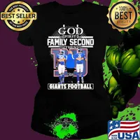 God First Family Second Then New York Giants Football Barkley Brian Daboll Jones Signatures sport Shirt Ladies tee