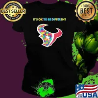 Houston Texans it's ok to be different autism s Ladies tee