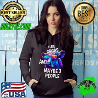 I Like Orcas And Maybe 3 People Cow With Sunglasses Retro T-Shirt Hoodie
