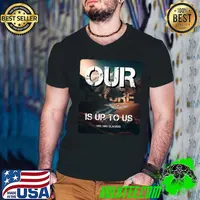 Our Future Is Up To Us Melting Glaciers Climate Change Awareness Apparel T-Shirt Guys V Neck