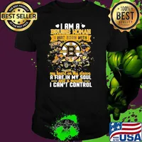 Premium i am a Bruins woman I was born with my heart on my sleeve a fire in my soul s Unisex