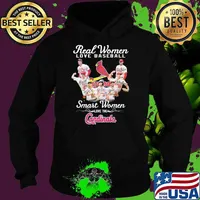 Real women love baseball smart women love the Cardinals signatures s Hoodie