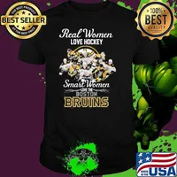 Real women love hockey smart women love the Boston Bruins signatures shirt