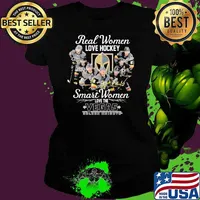 Real women love hockey smart women love the Vegas Golden Knights signatures s Ladies tee