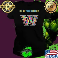 Washington Commanders it's ok to be different autism s Ladies tee