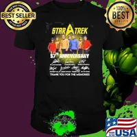 57Th Anniversary Star Trek Thank You For The Memories Signatures Shirt