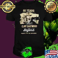 60 years 1963-2023 Clint Eastwood the man the myth the legend thanks for the memories signature movie shirt