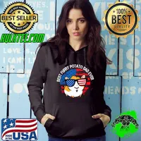 Best Furry Potato Dad Ever Sunglasses American Flag Guinea Pig Domestic Cavy T-Shirt Hoodie