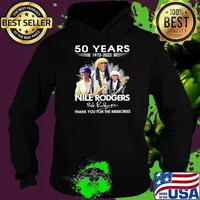 Chic Band 50 Years 1972-2022 Nile Rodgers Signed Thank You For The Memories signature Shirt Hoodie
