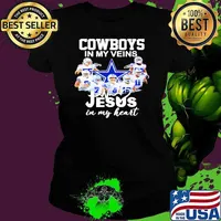 Cowboys in my veins Jesus in my heart signatures sport s Ladies tee