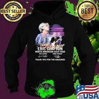 Eric Clapton North America 2023 tour thank you for the memories signature s Hoodie