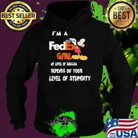 I'm a FedEx girl my level of sarcasm depends on your level of stupidity mickey mouse s Hoodie