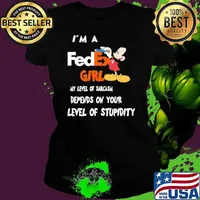I'm a FedEx girl my level of sarcasm depends on your level of stupidity mickey mouse s Ladies tee