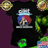 Just a girl in love with her Bruce Dickinson s Ladies tee