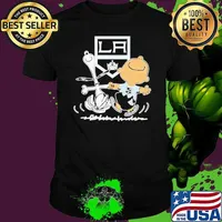 Los Angeles Kings Snoopy and Charlie Brown dancing sport shirt